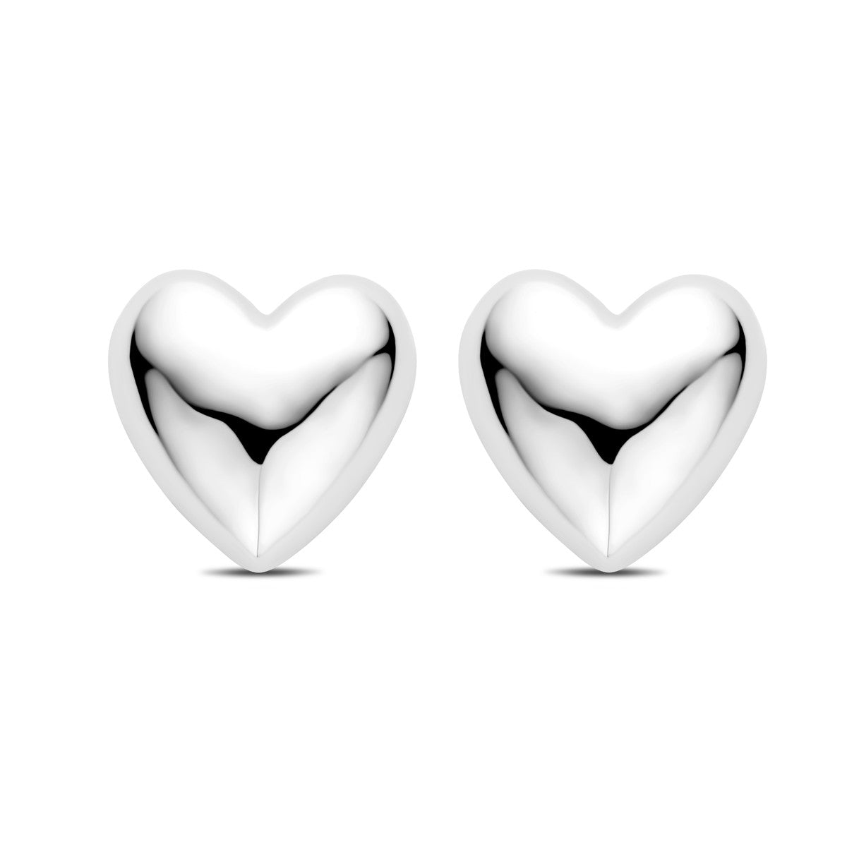 Fantasy Collection Oorbellen hart 20 mm zilver