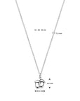 Zilver gerhodineerd collier baby voetjes 41 - 43 - 45 cm - 1339904 - PansiteNederland.nl