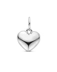 Zilver gerhodineerd hanger hart 12,5 mm - 1339905 - PansiteNederland.nl