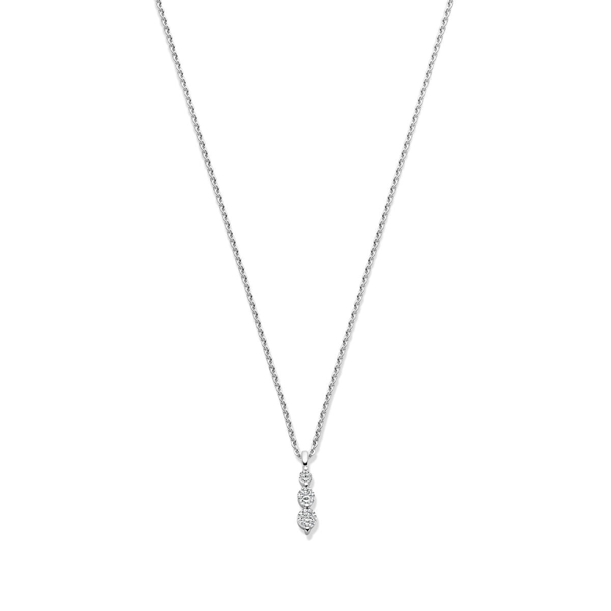 Fantasy Collection Collier zirkonia 42 - 45 cm zilver
