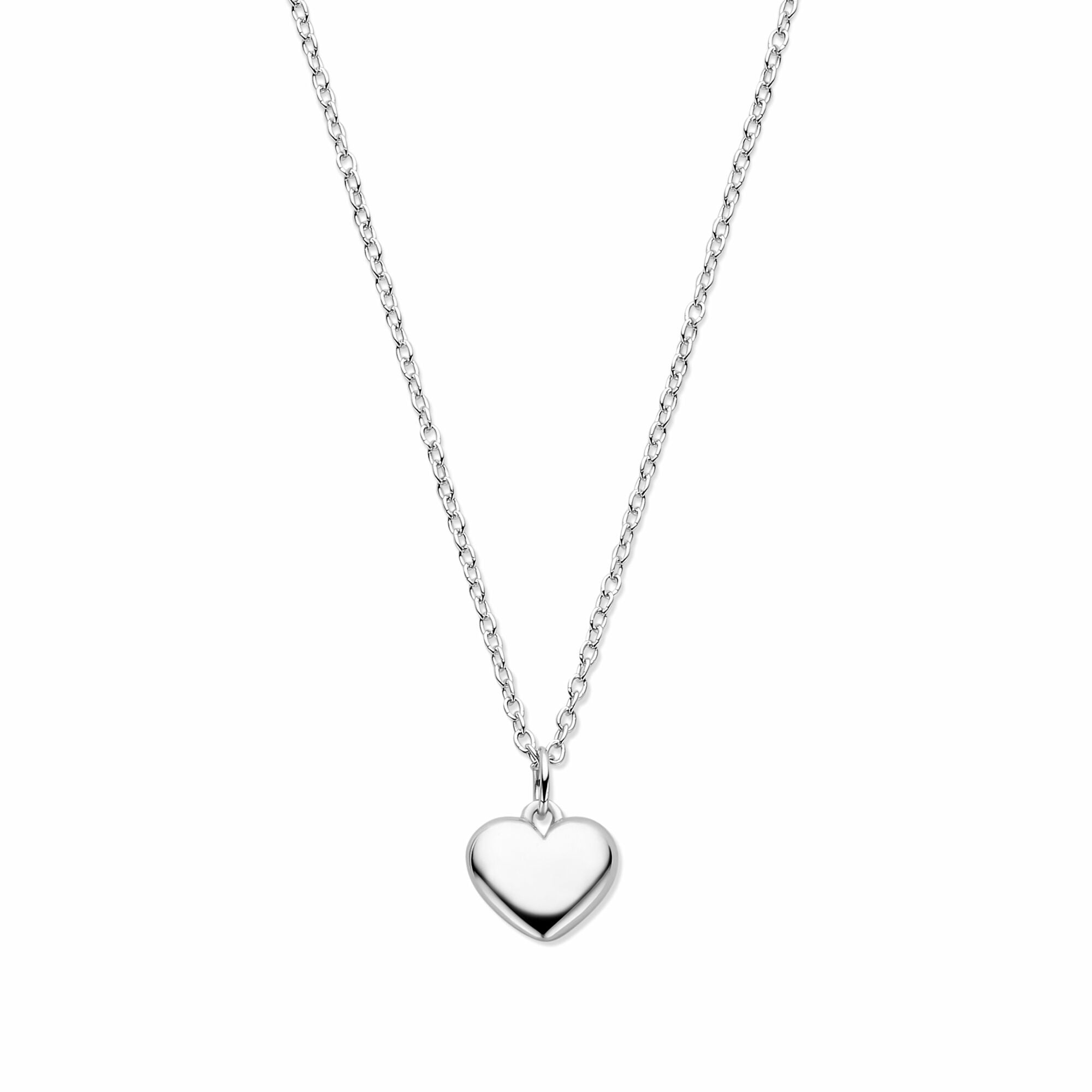 Fantasy Collection Collier hartje 41 - 43 - 45 cm zilver