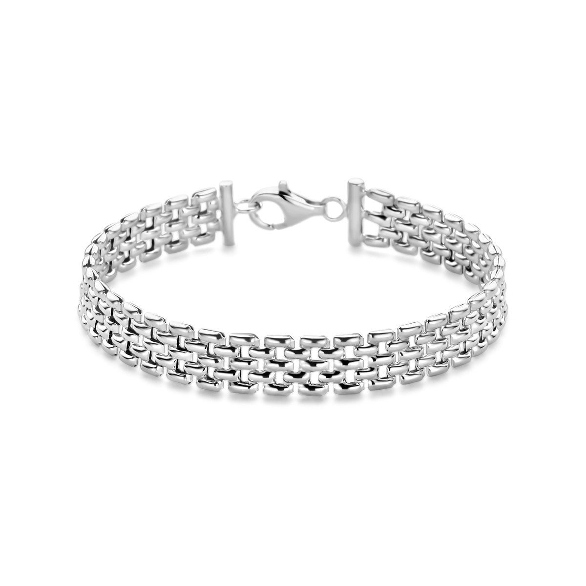 Fantasy Collection Armband panter 8 mm 17 cm zilver