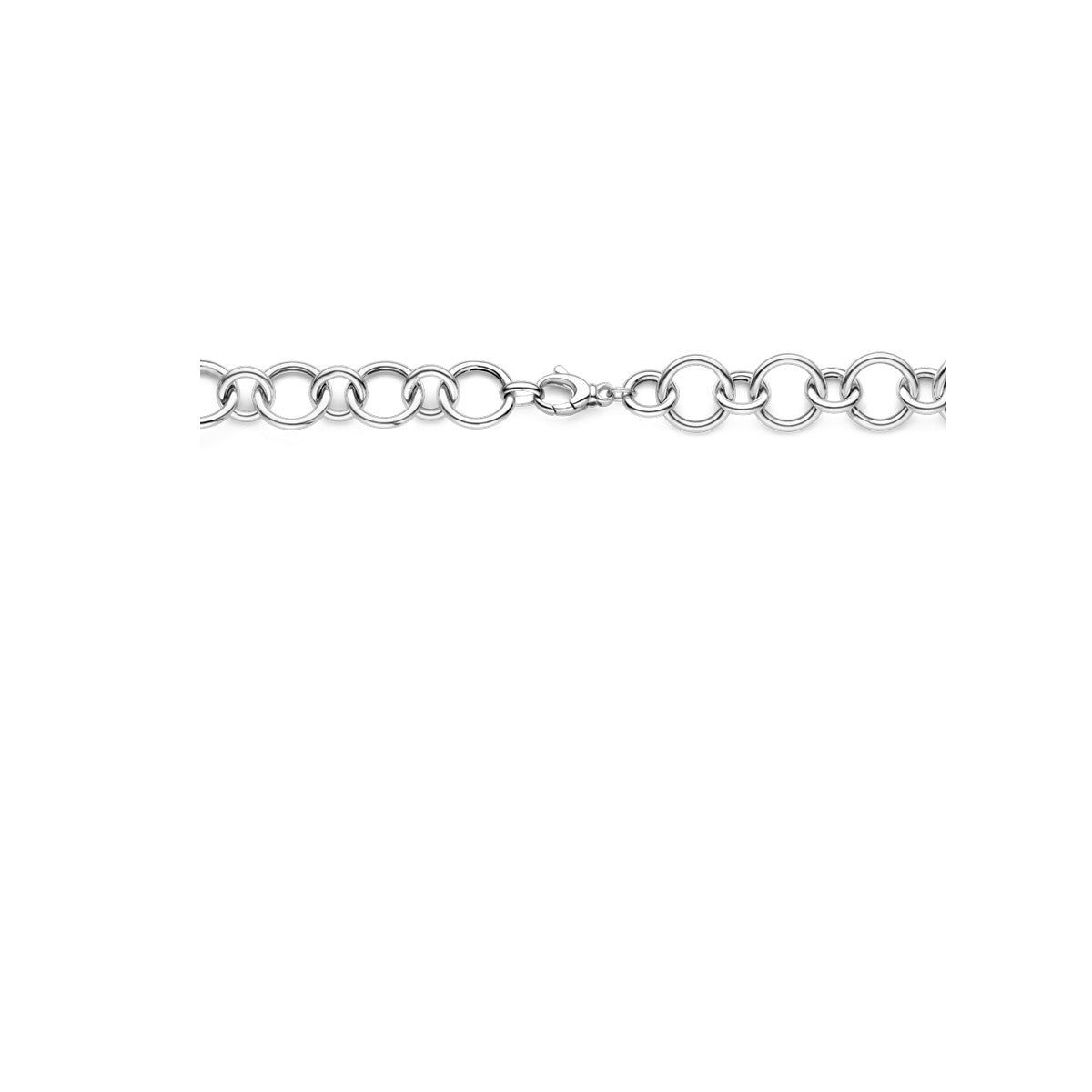 Collier 17 mm 46 cm zilver