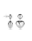 Zilver Gerhodineerd Oohangers Hartje 32 Mm 1340053 - PansiteNederland.nl