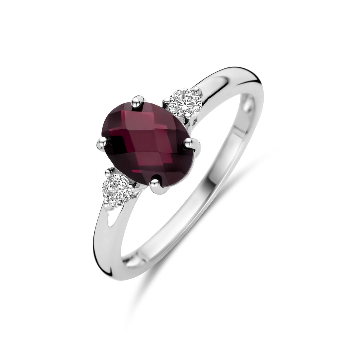 Fantasy Collection Ring granaat en zirkonia zilver
