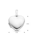 zilver gerhodineerd medaillon hartje 16 mm 1340440 - PansiteNederland.nl