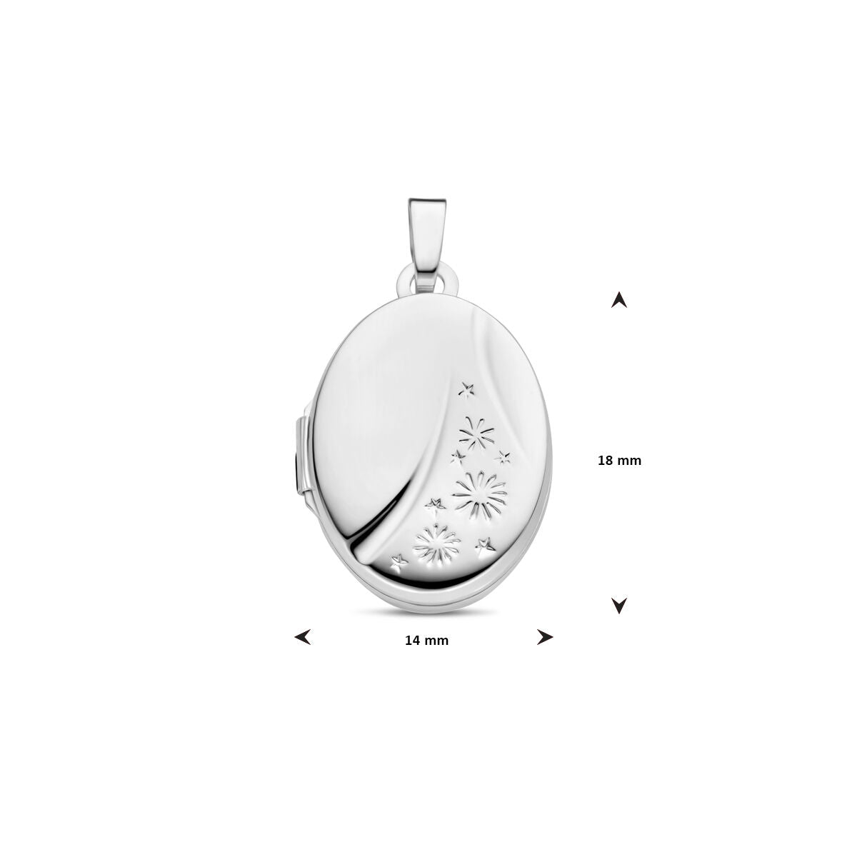 Fantasy Collection Medaillon ovaal 18,5 mm zilver hanger