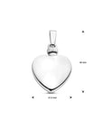 zilver gerhodineerd urnhanger hartje 30 mm 1340444 - PansiteNederland.nl