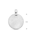 zilver gerhodineerd Graveerhanger ijsmat 16 mm 1340458 - PansiteNederland.nl
