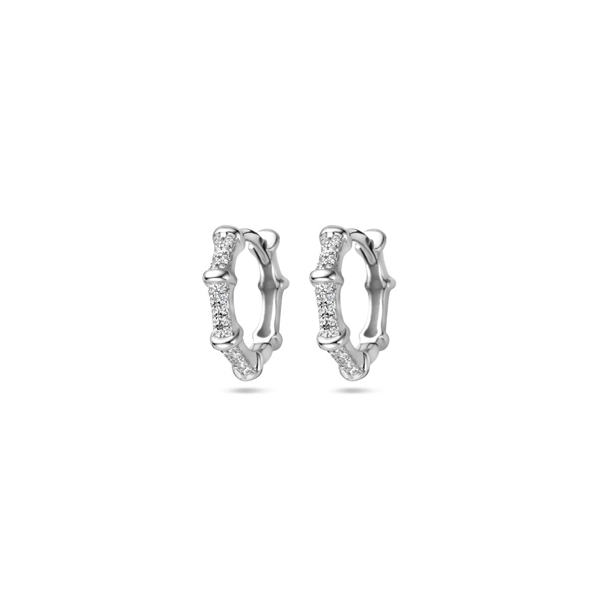 Fantasy Collection Oorbellen zirkonia 13 mm zilver