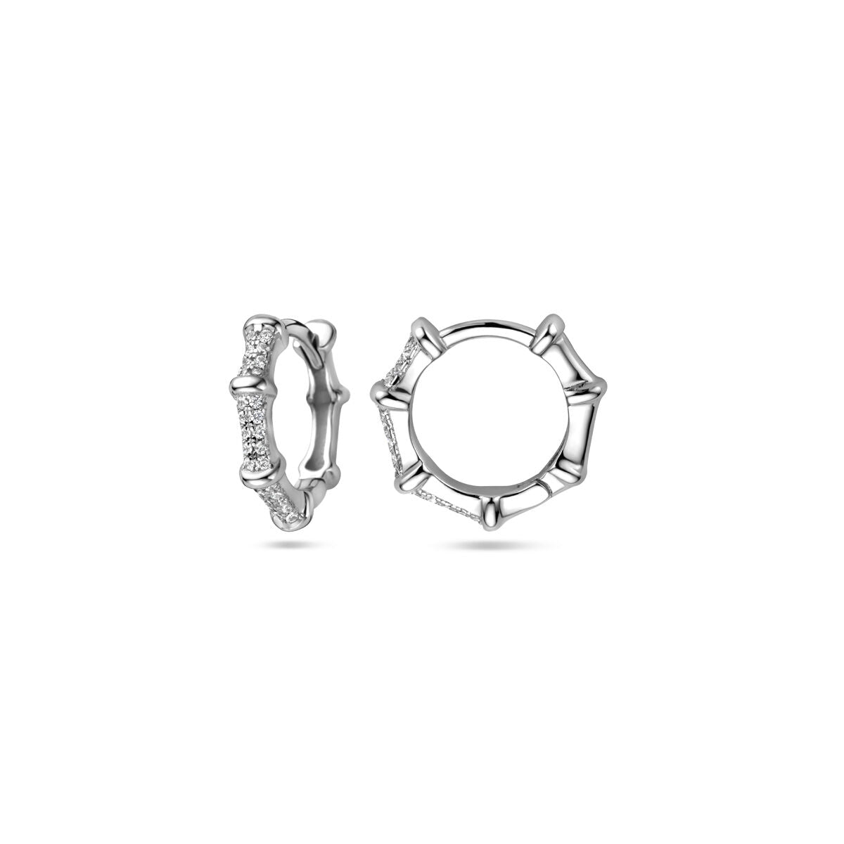 Fantasy Collection Oorbellen zirkonia 13 mm zilver