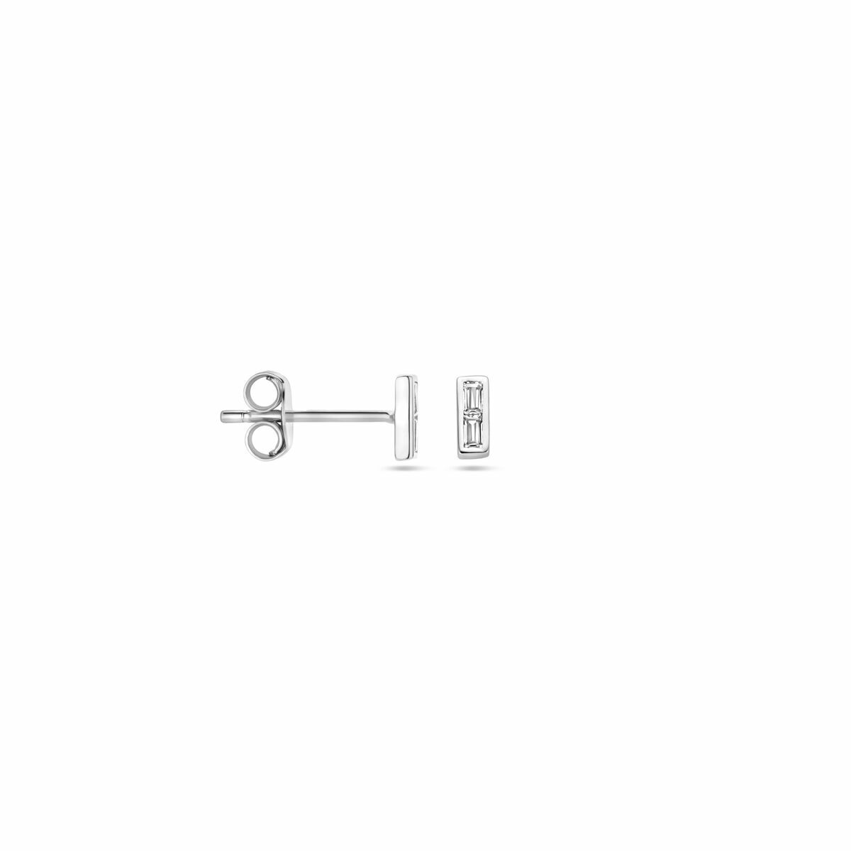 Fantasy Collection Oorbellen zirkonia 5,5 mm zilver