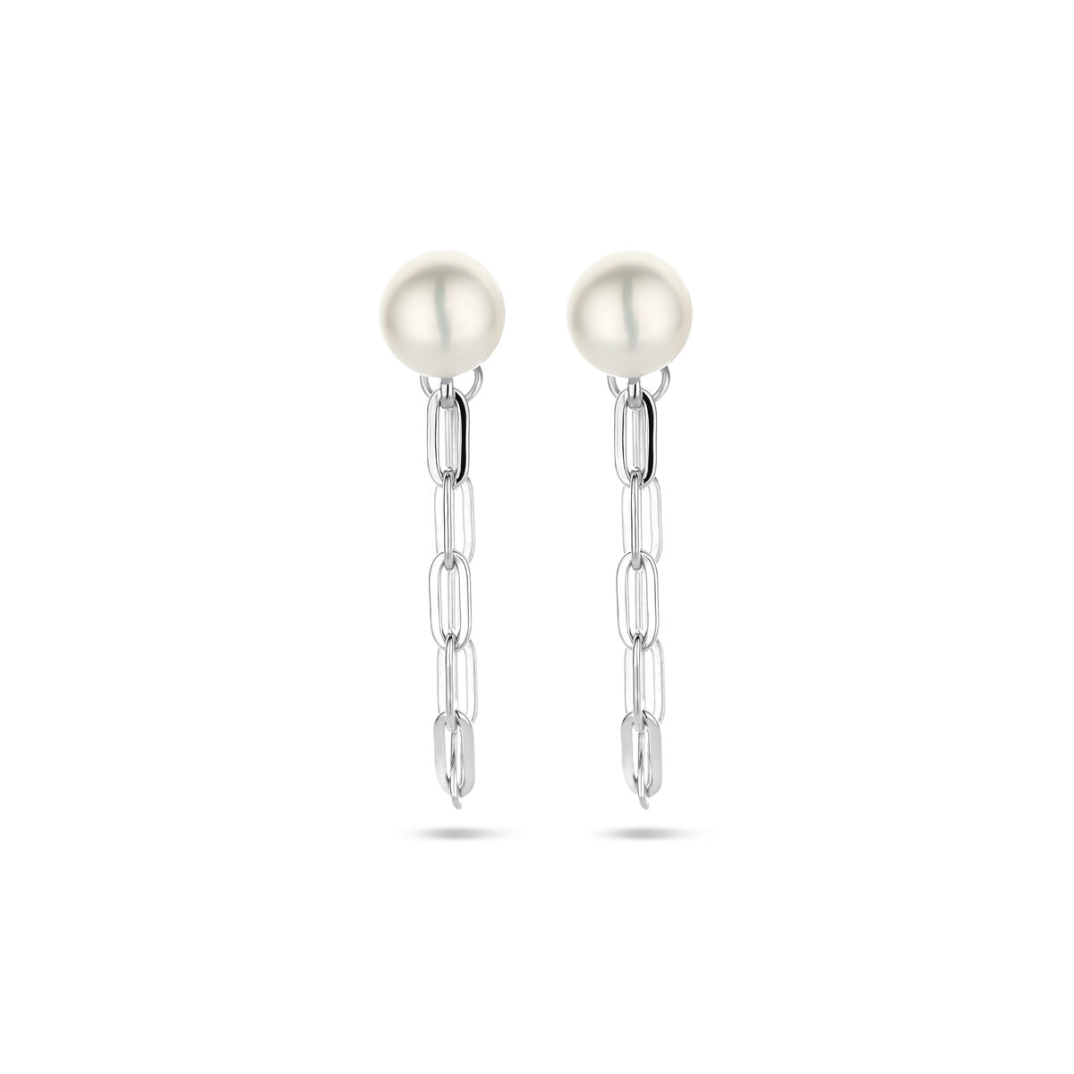 Fantasy Collection Oorbellen parel 6,5 mm zilver