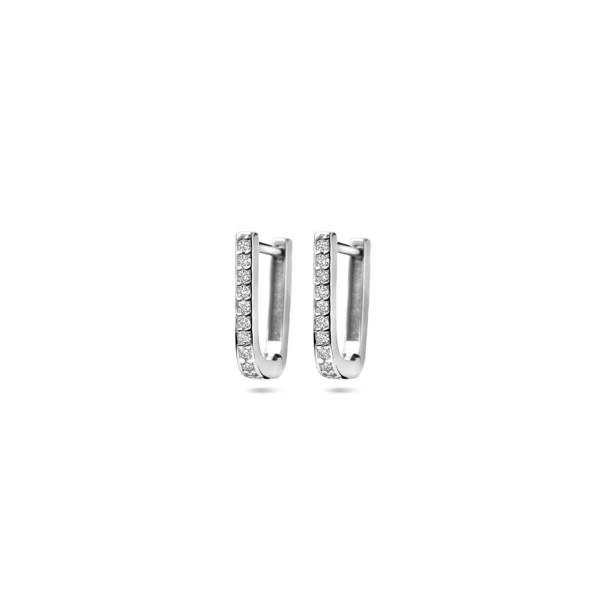 Fantasy Collection Oorbellen zirkonia 12 mm zilver