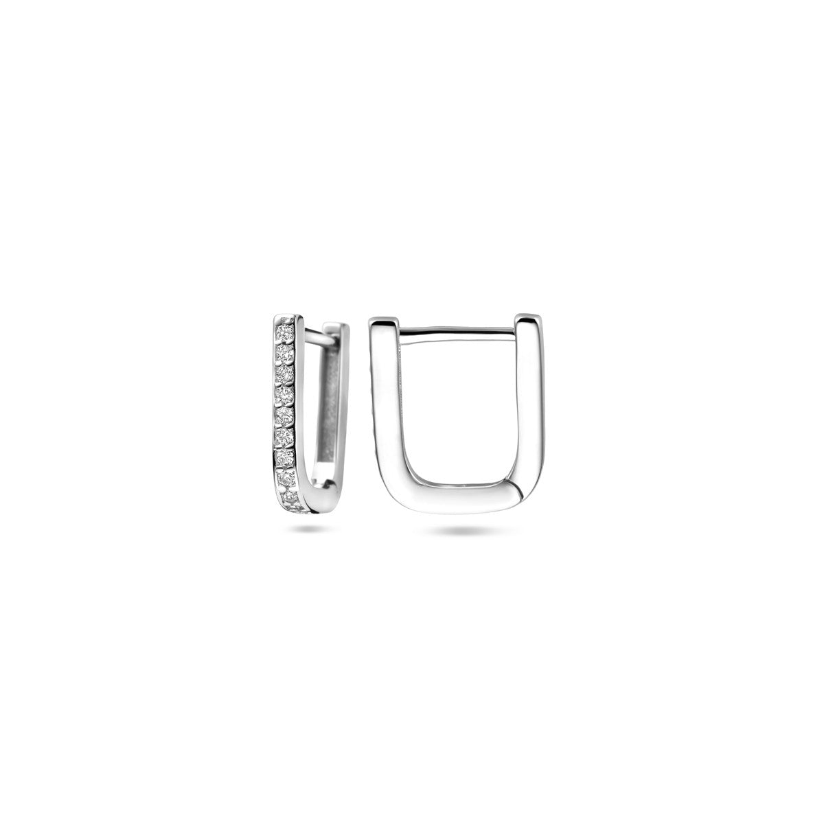 Fantasy Collection Oorbellen zirkonia 12 mm zilver