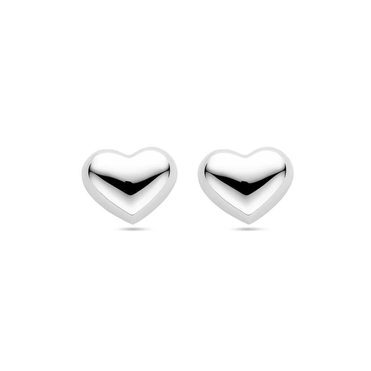 Fantasy Collection Oorbellen hartje 13 mm zilver