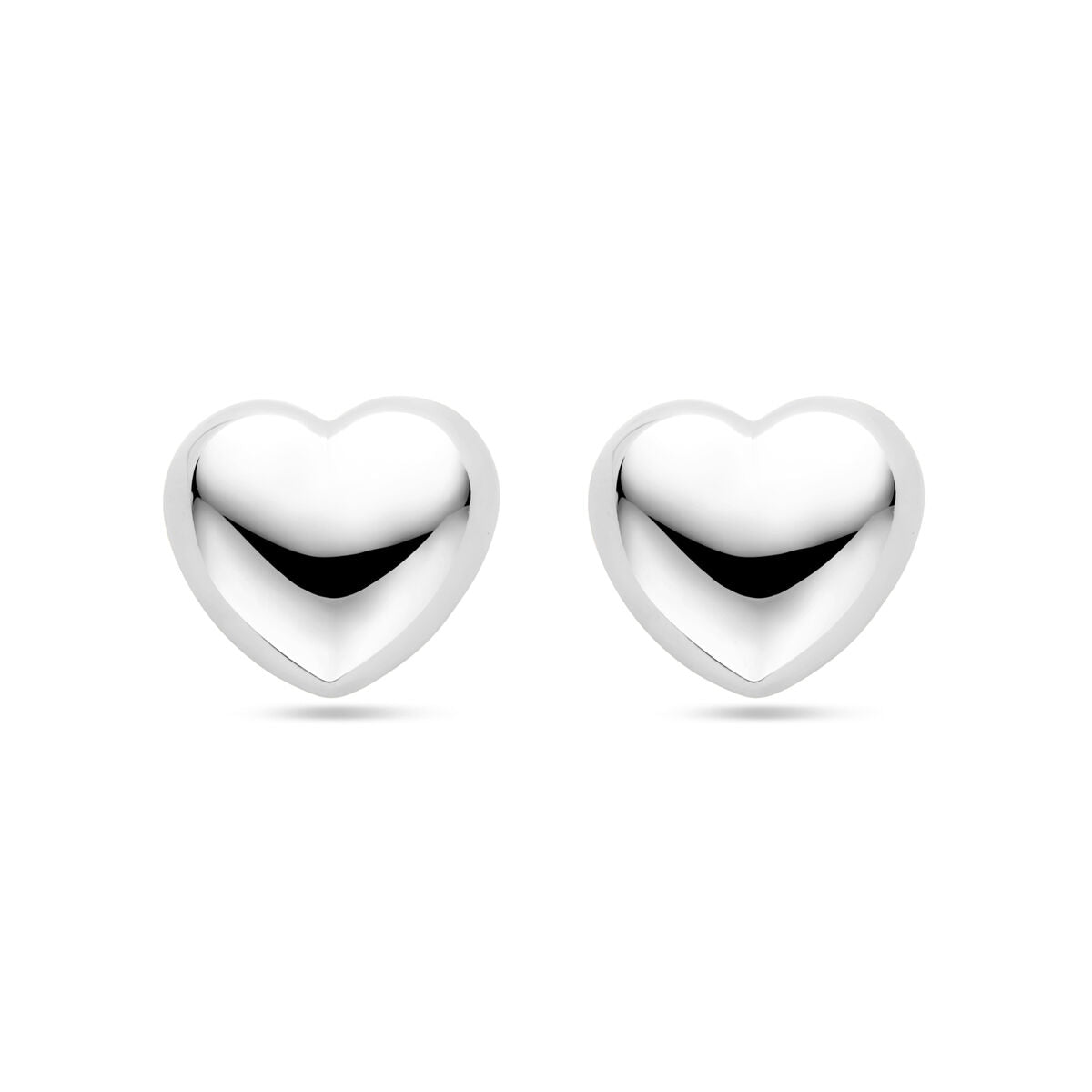 Fantasy Collection Oorbellen hartje 17 mm zilver