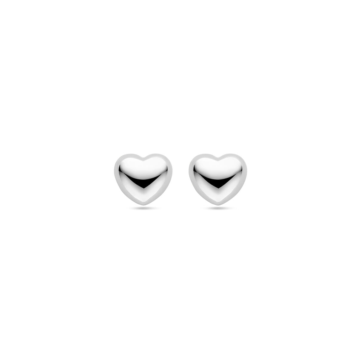 Fantasy Collection Oorbellen hartje 9,5 mm zilver