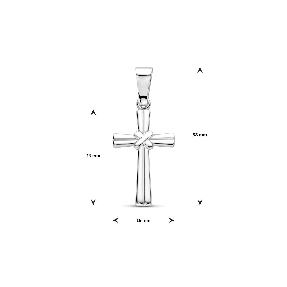 Fantasy Collection Hanger kruis 26 mm zilver