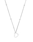 Zilver gerhodineerd collier hartje 41 + 4 cm - 1340541 - PansiteNederland.nl