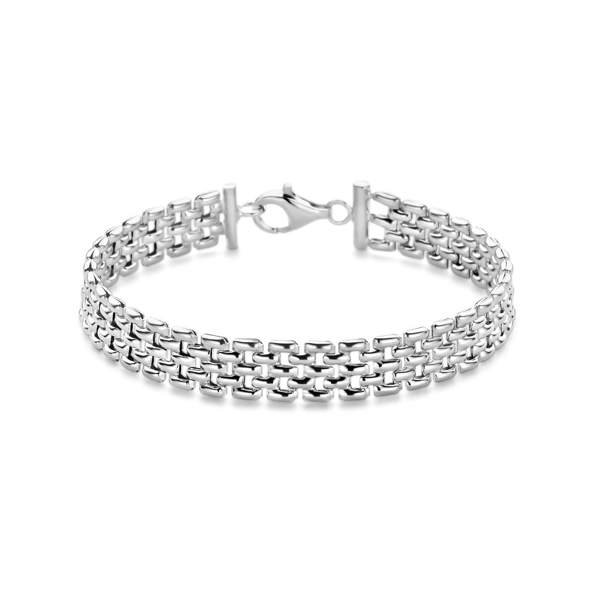Fantasy Collection Armband panter 8 mm 19 cm zilver