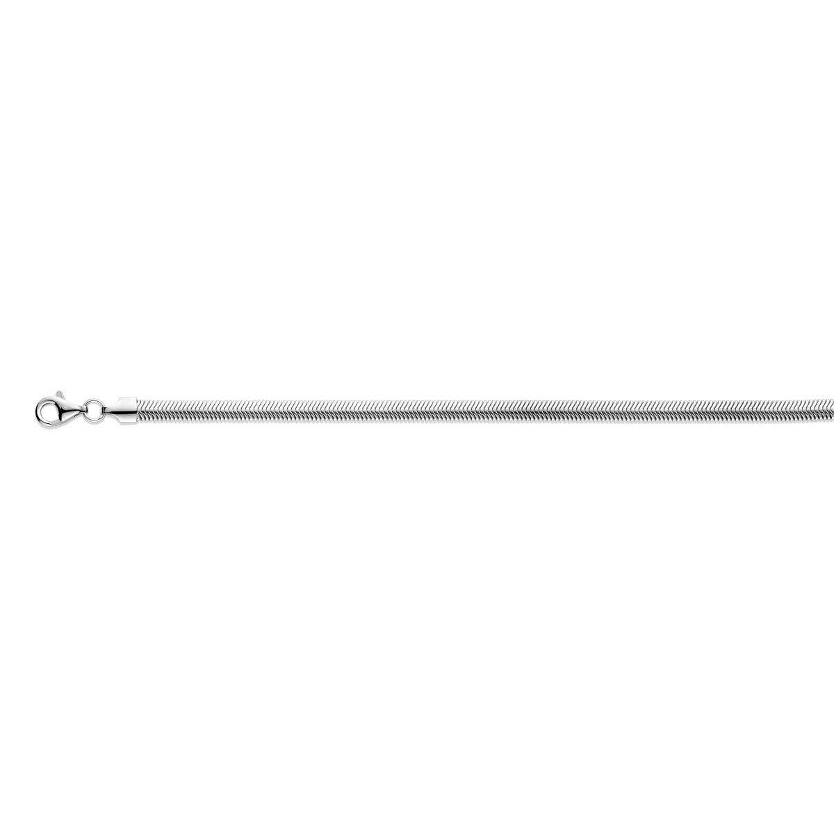 Fantasy Collection Slang plat (bol) 4,2 mm zilver armband