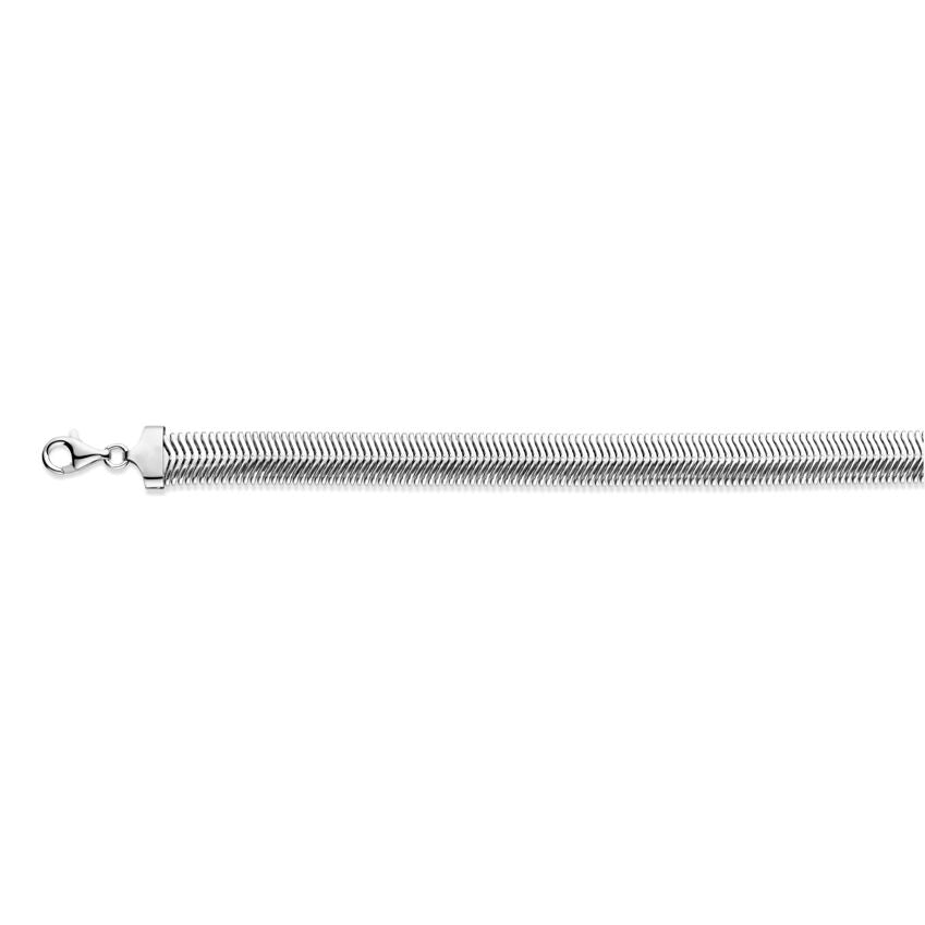 Fantasy Collection Slang plat (bol) 10 mm zilver armband