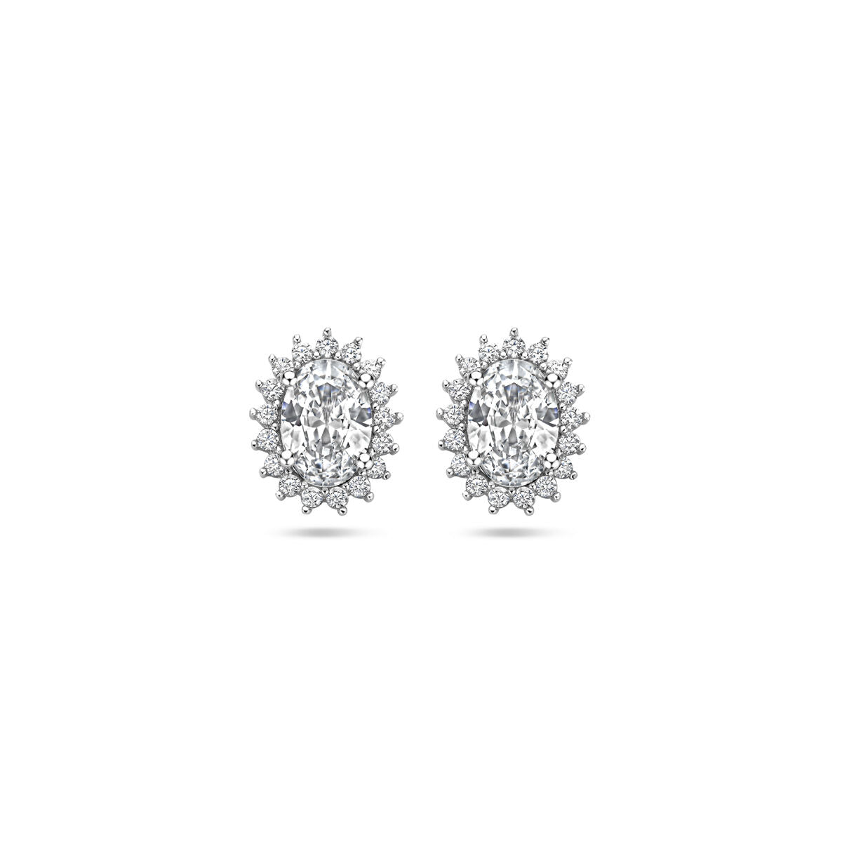 Fantasy Collection Oorbellen zirkonia 10,5 mm zilver