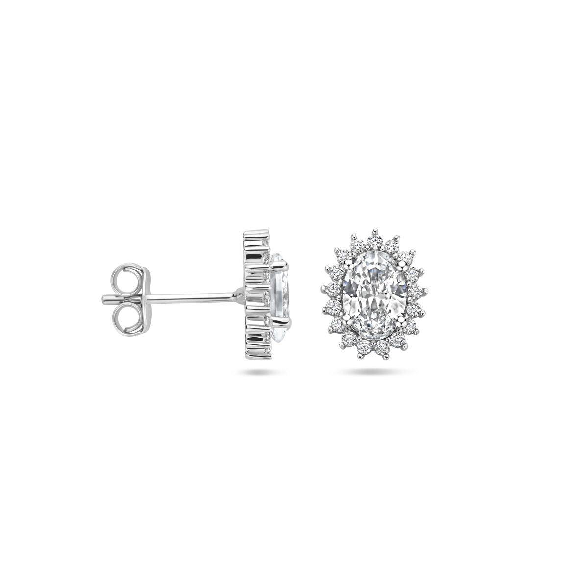 Fantasy Collection Oorbellen zirkonia 10,5 mm zilver