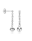 Zilver gerhodineerd oorhangers bolletjes 25 mm - 1340650 - PansiteNederland.nl