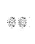 Zilver gerhodineerd klapoorringen bladeren 12 mm - 1340682 - PansiteNederland.nl