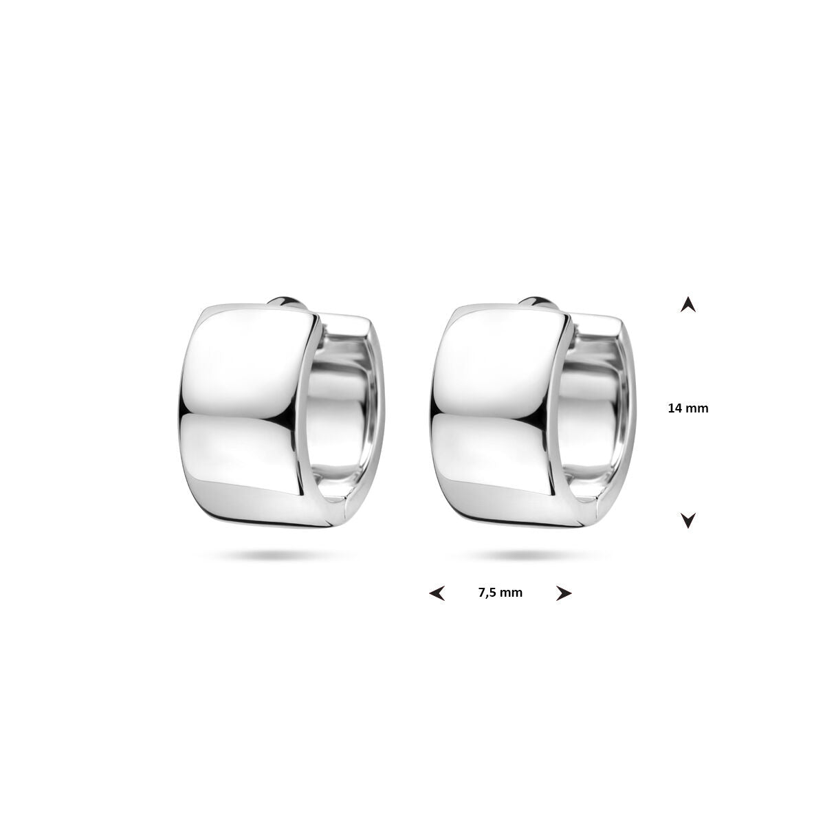 Fantasy Collection Oorbellen 14 mm zilver