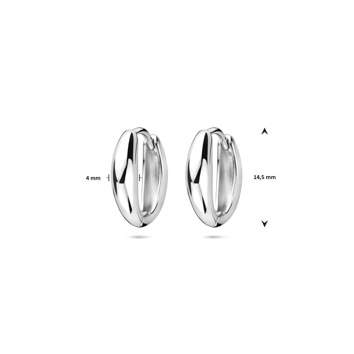 Fantasy Collection Oorbellen 14,5 mm zilver