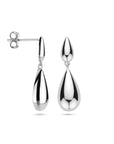 Zilver gerhodineerd oorhangers druppel 25 mm - 1340691 - PansiteNederland.nl