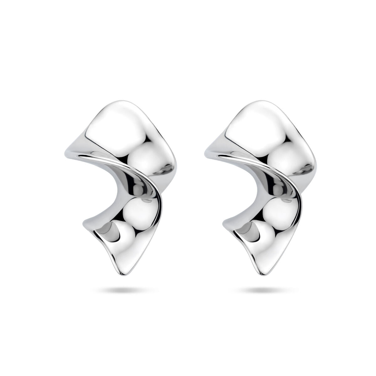 Fantasy Collection Oorbellen draai 23 mm zilver