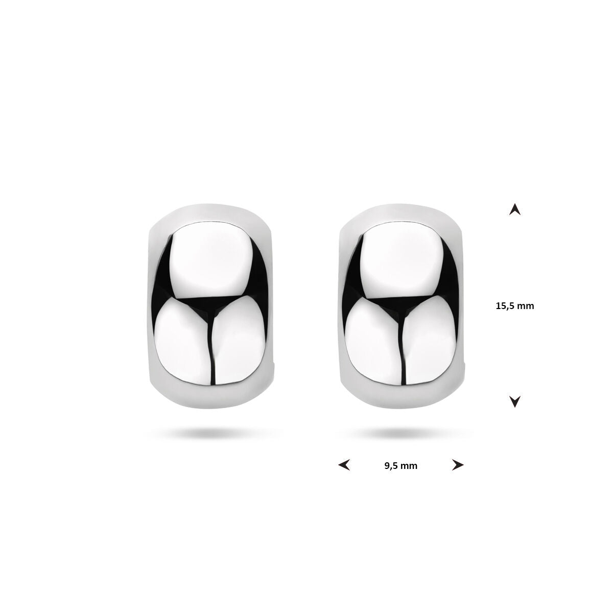 Fantasy Collection Oorbellen 15.5 mm zilver