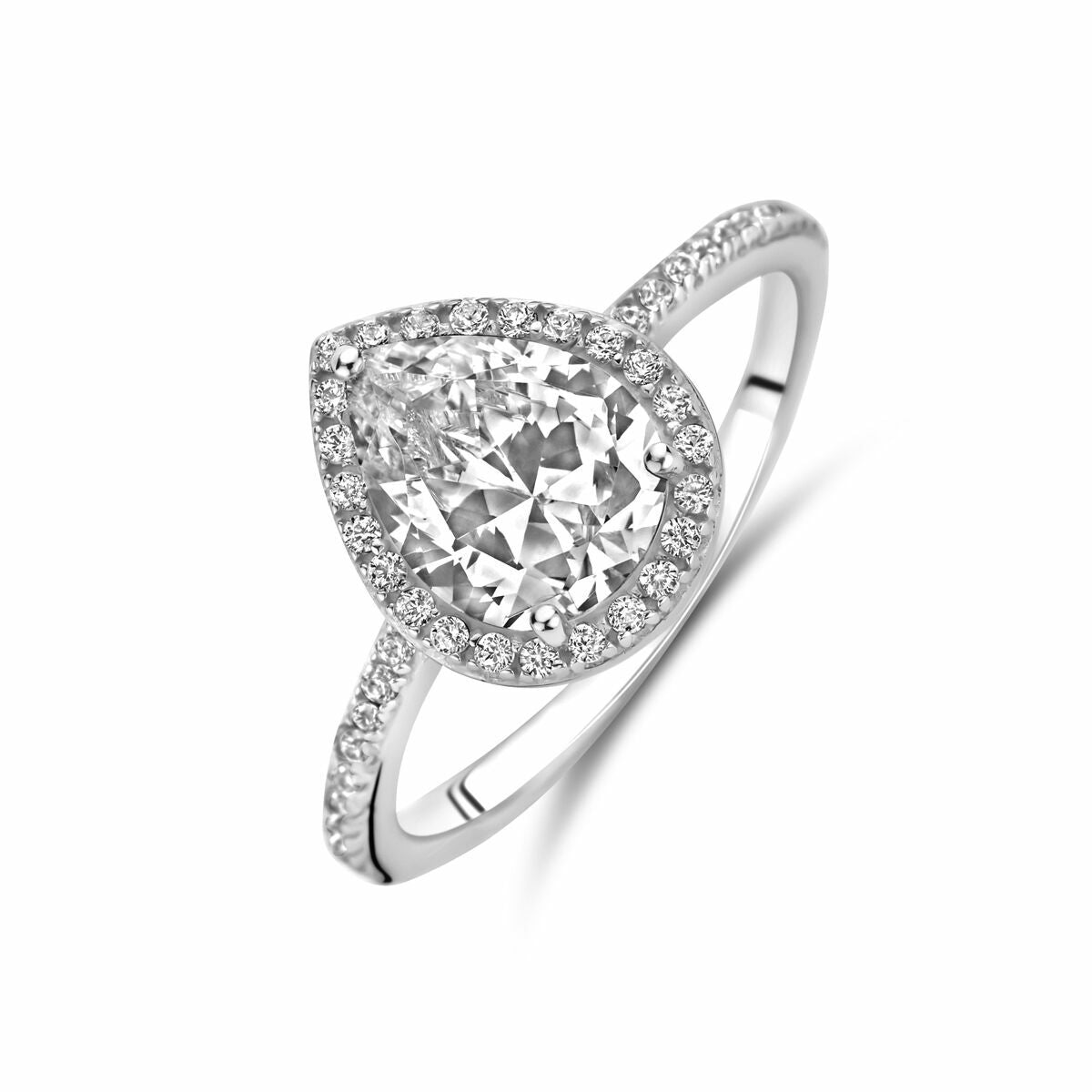 Fantasy Collection Ring druppel zirkonia zilver