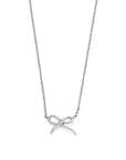 Zilver Gerhodineerd Collier Strik 40 + 4 Cm - 1340814 - PansiteNederland.nl
