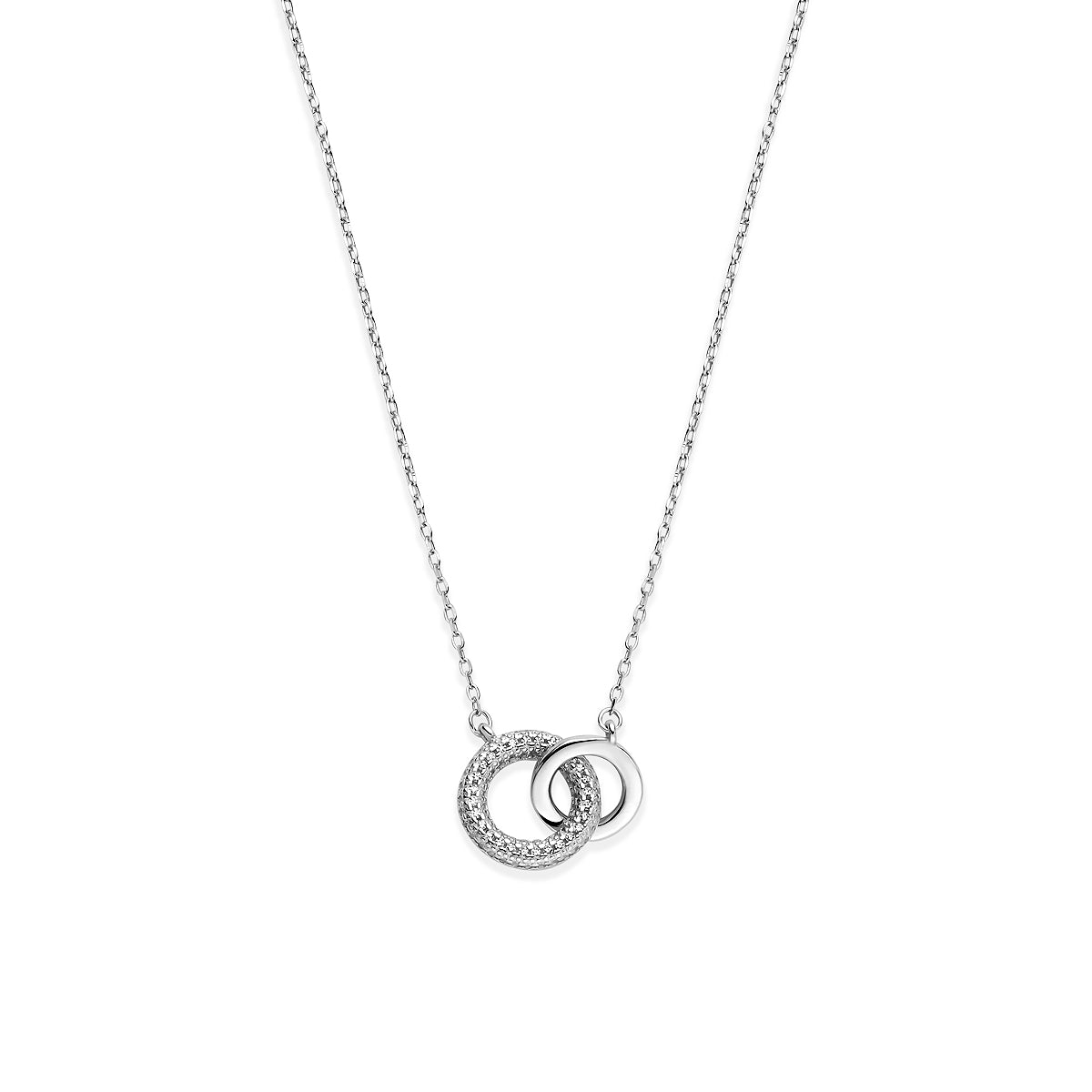 Fantasy Collection Collier zirkonia zilver gerhodineerd 41 - 43 - 45 cm
