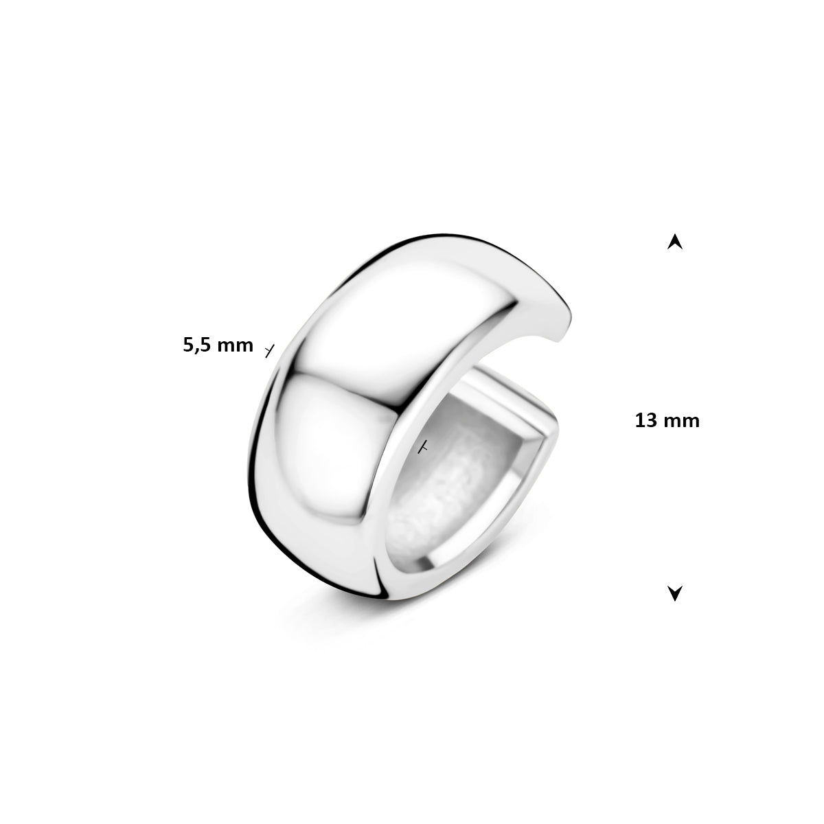 Fantasy Collection Ear cuff zilver gerhodineerd 13 mm - afbeelding 3