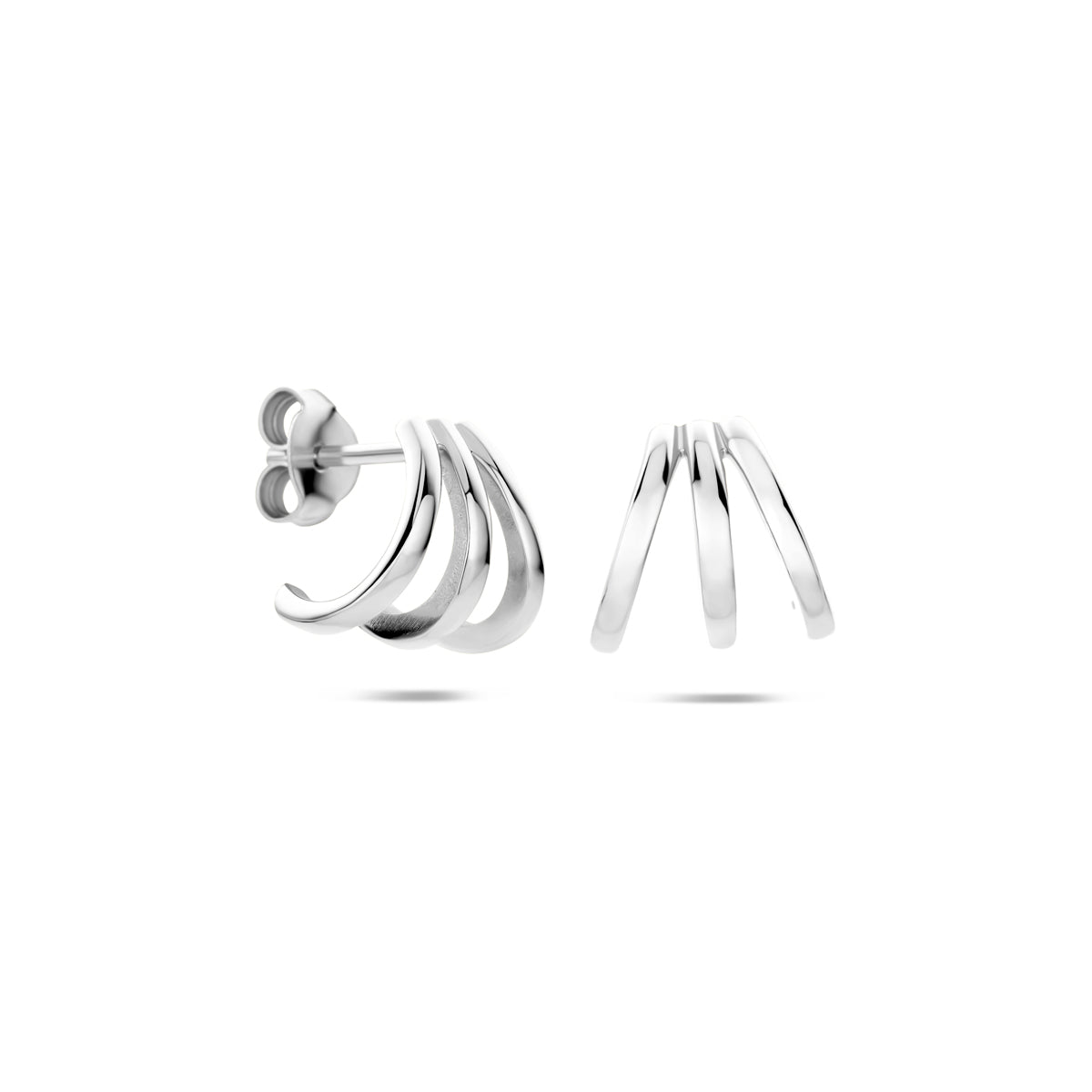 Fantasy Collection Stekeroorringen zilver gerhodineerd 9,5 mm - afbeelding 3