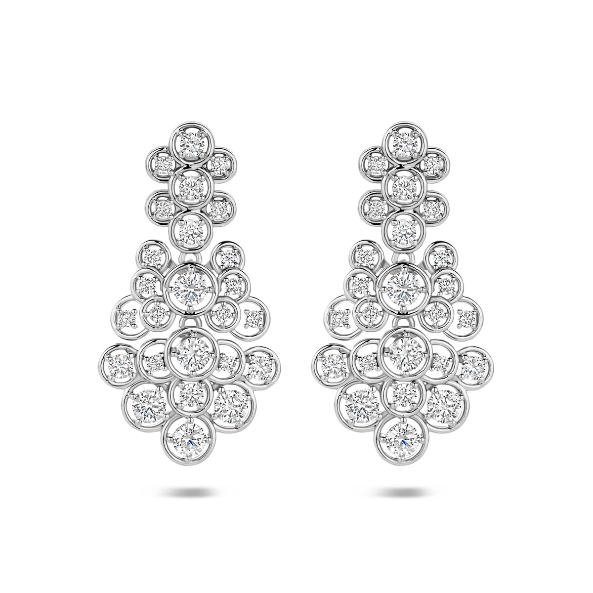Fantasy Collection Oorhangers zirkonia zilver gerhodineerd 35 mm
