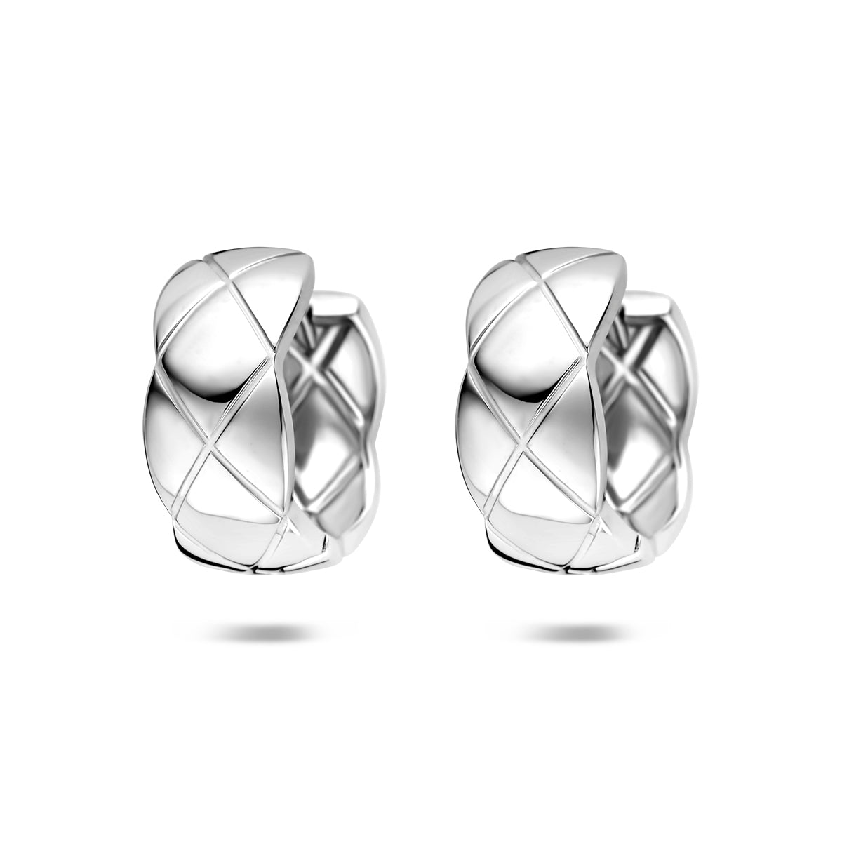 Fantasy Collection Klapoorringen zilver gerhodineerd 15 mm
