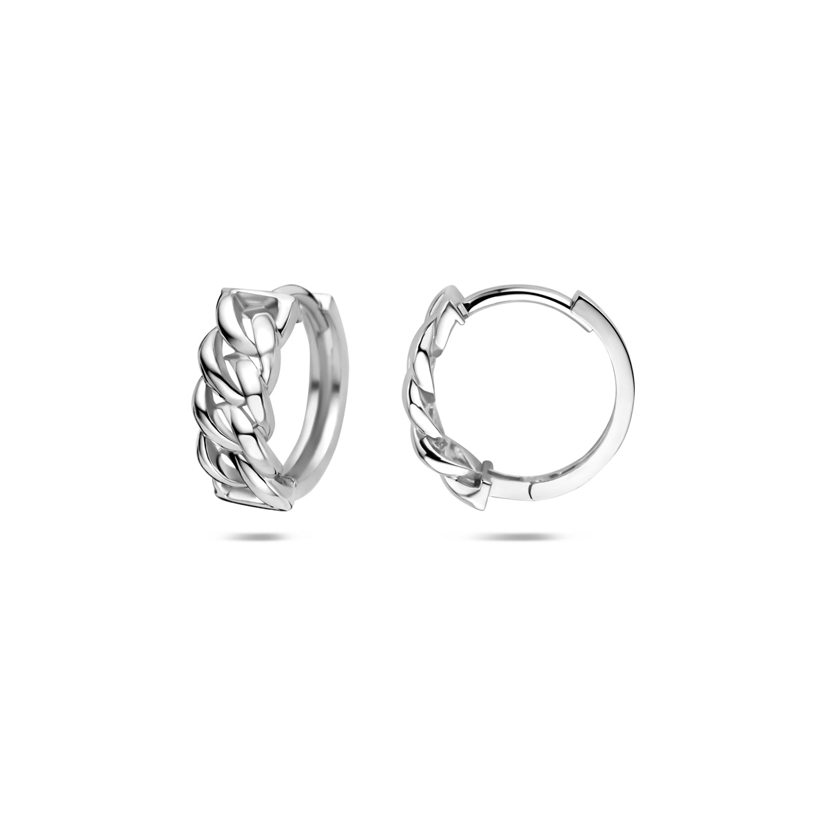 Klapoorringen schakel zilver gerhodineerd 13 mm