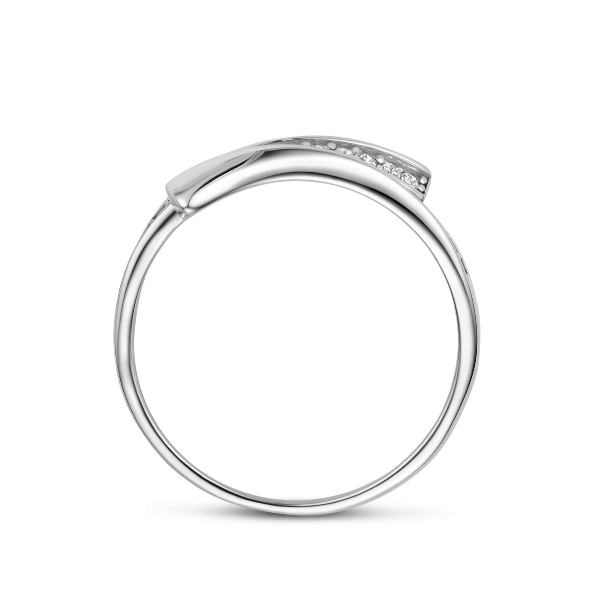 Ring zirkonia zilver gerhodineerd 11 mm
