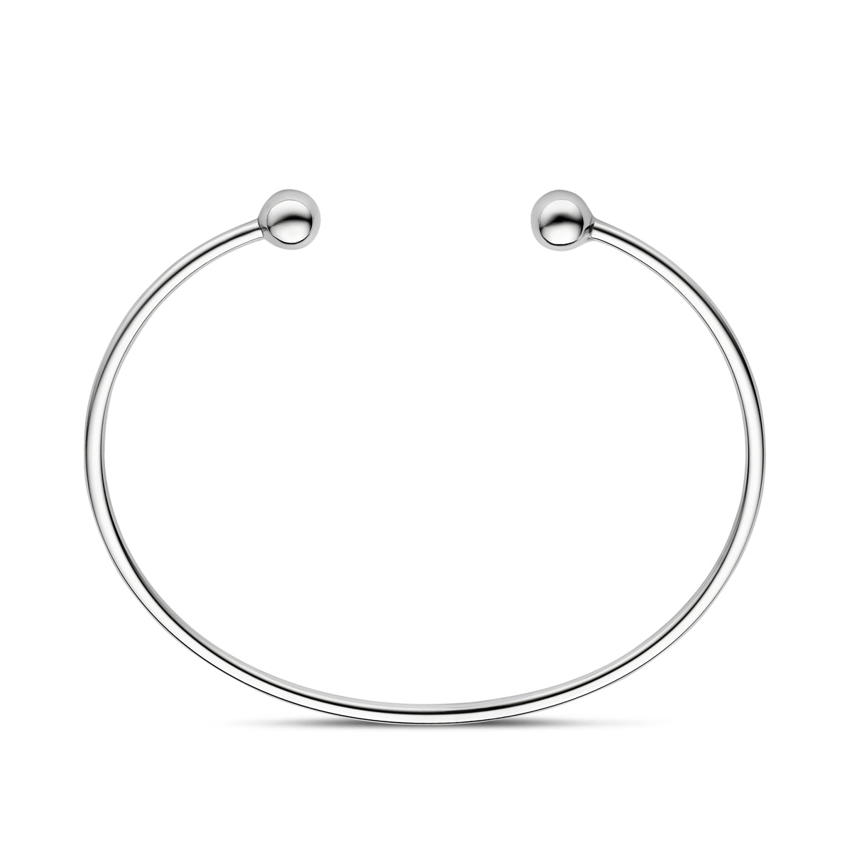 Armband klemband zilver gerhodineerd 63 mm