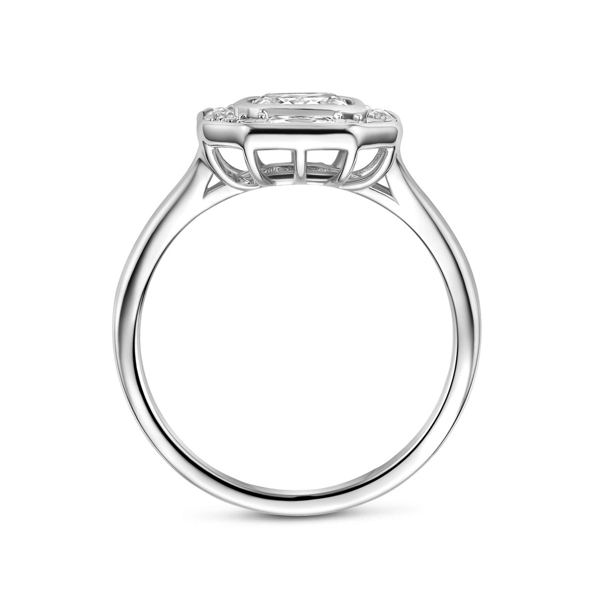 Ring zirkonia zilver gerhodineerd 11.5 mm