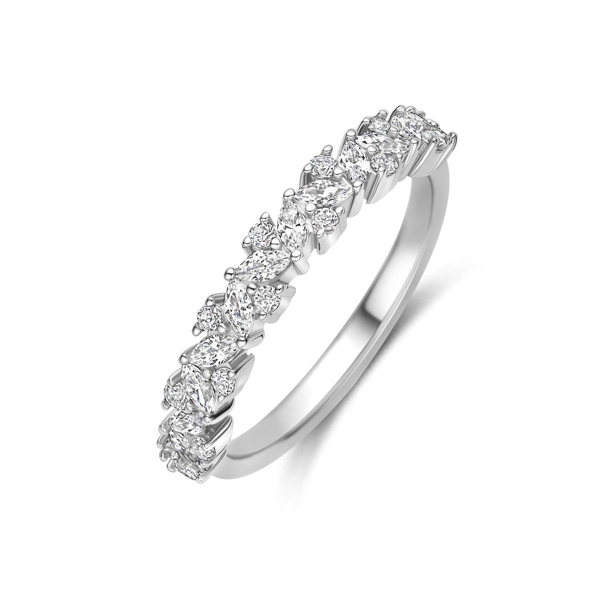 Ring zirkonia zilver gerhodineerd 3.5 mm