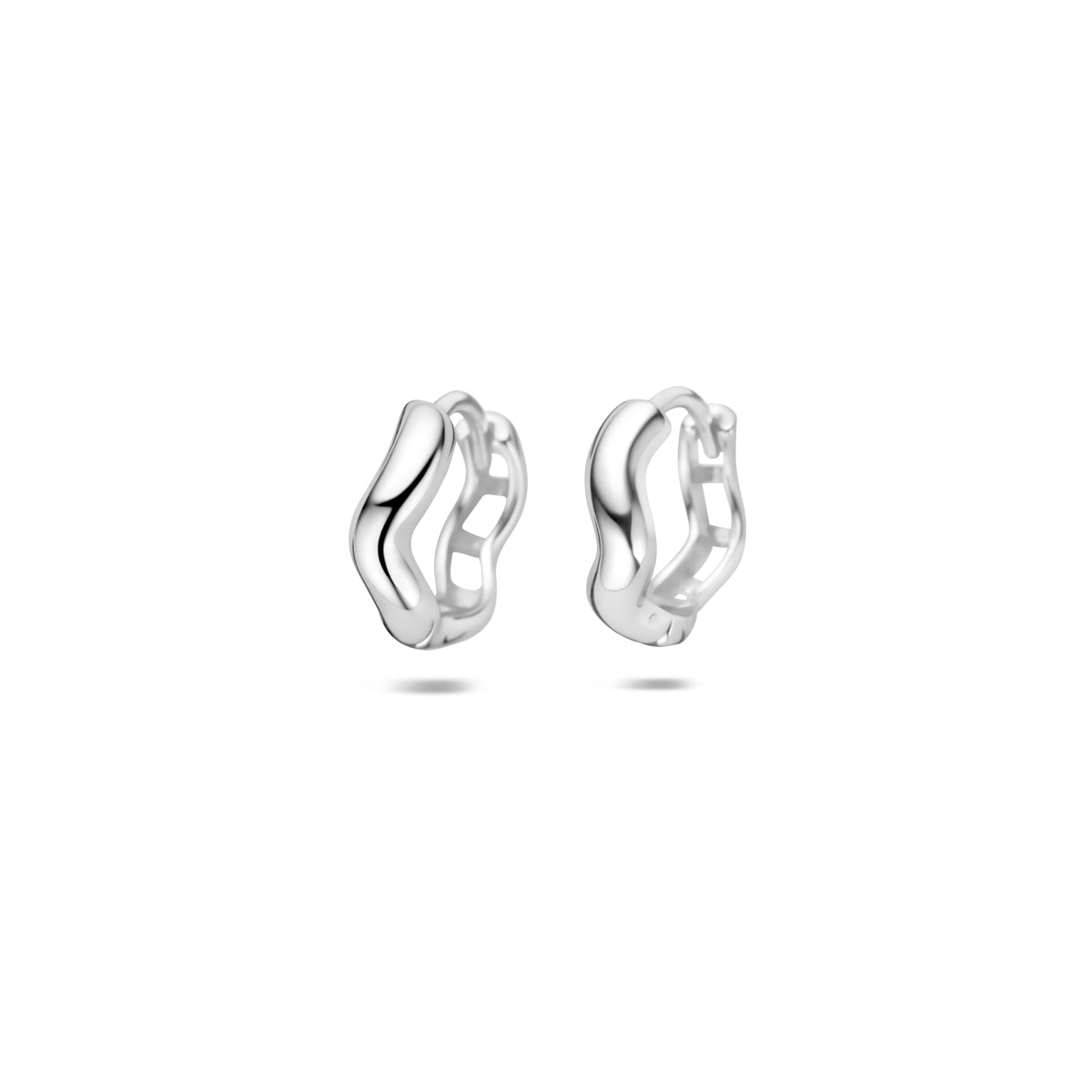Klapoorringen zilver gerhodineerd 12,5 mm