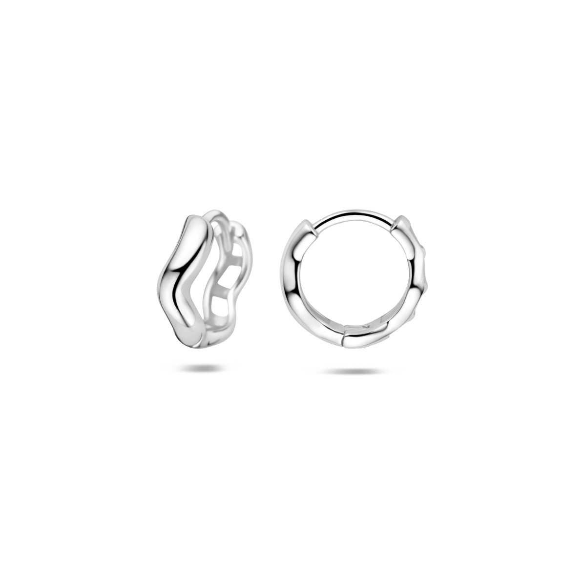 Klapoorringen zilver gerhodineerd 12,5 mm